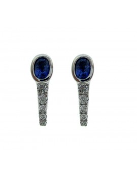 Boucles d'oreilles Saphir Diamant