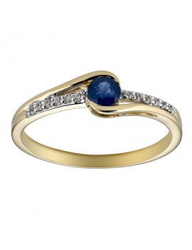 Bague Saphir Diamants