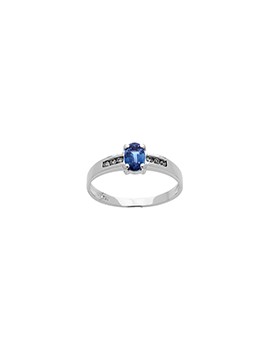 Bague or Blanc Saphir