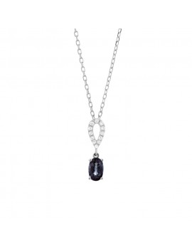 Collier Chaine Pendentif Saphir Diamant