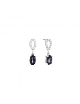 Boucles oreilles Saphir Diamants