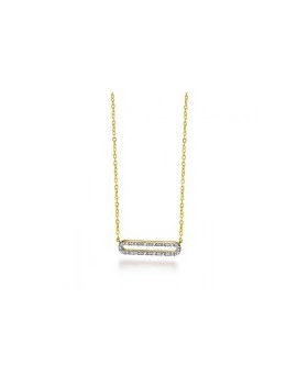 Pendentif le Carré Boucle Or &Diamants
