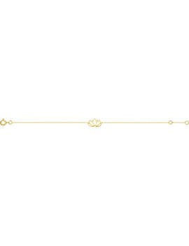 Bracelet Femme Or Jaune Fleure de Lotus