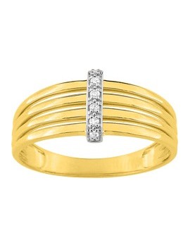 Bague Or Jaune Diamants