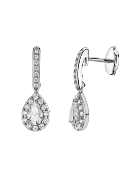 Boucles d'oreilles Diamants forme Poire