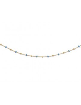 Collier Or Jaune Boules OR Email Bleues