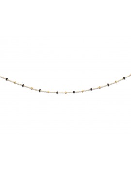 Collier Or Jaune Boules OR Email Noires