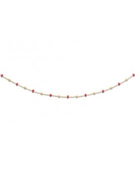 Collier Or Jaune Boules OR Email Rouges