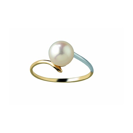 Bague Or Jaune Perle