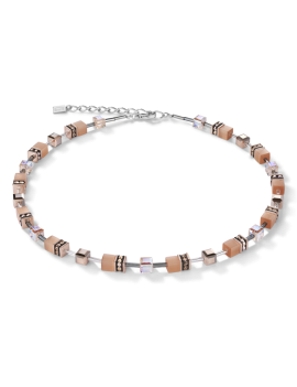 Collier GeoCUBE® peach